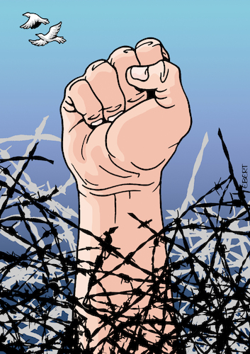 Cartoon: Resistance! (medium) by Enrico Bertuccioli tagged resistance,opposition,freedom,democracy,fight,oppression,humanrights,civilrights,protest,political,politicalcartoon,politicalcartoons,editorialcartoon,editorialcartoons,resistance,opposition,freedom,democracy,fight,oppression,humanrights,civilrights,protest,political,politicalcartoon,politicalcartoons,editorialcartoon,editorialcartoons