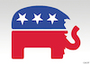 Cartoon: Grand Old Trumparty logo (small) by Enrico Bertuccioli tagged trump,donaldtrump,gop,grandoldparty,republicans,republicanpartyprimaries,caucus,presidentialelections,rally,republicanprimaries,political,politicalcartoon,editorialcartoon