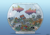 Cartoon: Habitat (small) by Enrico Bertuccioli tagged seas,water,pollution,global,world,planet,political,life,safety,environment,crisis,plastic,exploitation,disaster,trash,ocean,fossilfuels,waste