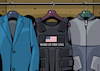 Cartoon: The USA wardrobe (small) by Enrico Bertuccioli tagged usa,weapons,assaultweapons,gunfire,nra,shooting,massshootings,crisis,political,government,freedom,wardrobe,violence,bloodshed,problem,society,people,stress,gunscontrol,control