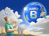 Cartoon: Planet B (small) by Harald Juch tagged planet,umwelt,weltuntergang,klimawandel,klimakrise,klimakatastrophe,luftverschmutzung,ökologie,umweltzerstörung