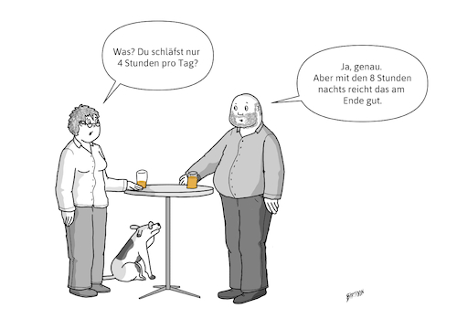 Cartoon: Genug Schlaf (medium) by Birtoon tagged schlaf