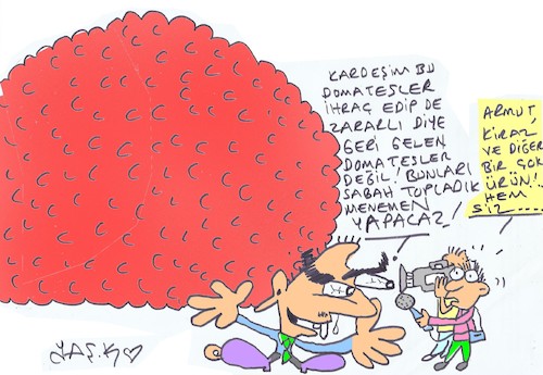 Cartoon: agricultural waste (medium) by yasar kemal turan tagged agricultural,waste