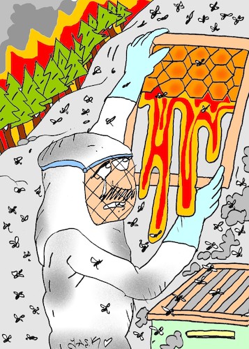 Cartoon: ah (medium) by yasar kemal turan tagged ah