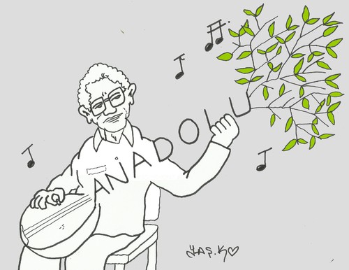 Cartoon: ANADOLU-Ruhi Su.. (medium) by yasar kemal turan tagged anadolu