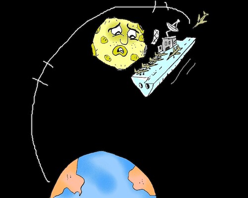 Cartoon: Artemis II face (medium) by yasar kemal turan tagged artemis,ii,face