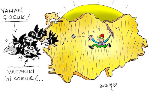 Cartoon: Atatürk (medium) by yasar kemal turan tagged atatürk