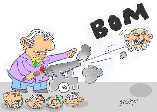 Cartoon: Attack on Kemal (medium) by yasar kemal turan tagged attack,on,kemal