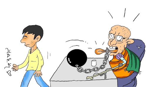 Cartoon: big pervert (medium) by yasar kemal turan tagged big,pervert