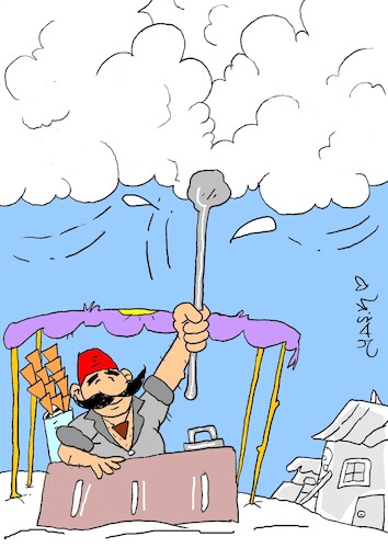 Cartoon: biggest ice cream (medium) by yasar kemal turan tagged biggest,ice,cream