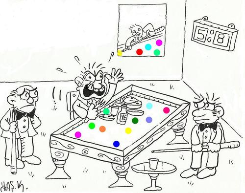 Cartoon: billiards (medium) by yasar kemal turan tagged billiards