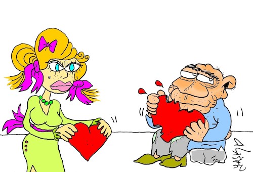 Cartoon: bite love (medium) by yasar kemal turan tagged bite,love