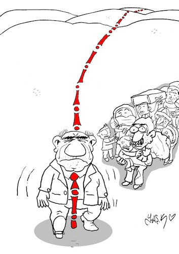 Cartoon: border (medium) by yasar kemal turan tagged border