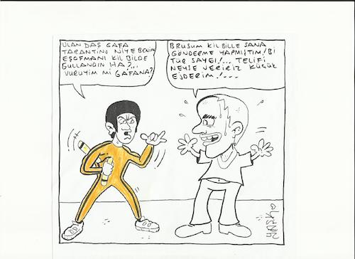 Cartoon: bruce lee (medium) by yasar kemal turan tagged bruce,lee