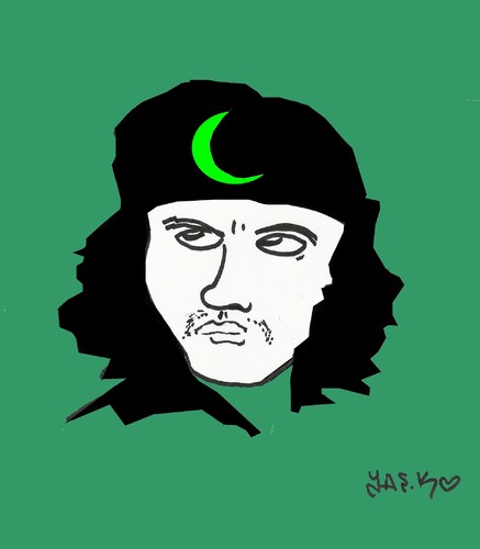 Cartoon: che guevara (medium) by yasar kemal turan tagged che,guevara