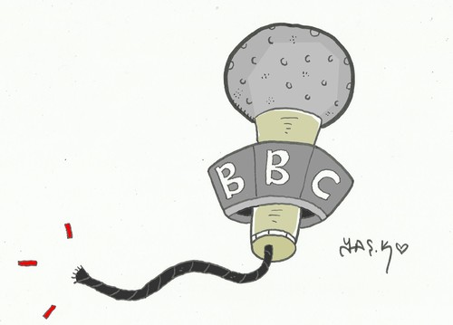 Cartoon: cover up BBC (medium) by yasar kemal turan tagged cover,up