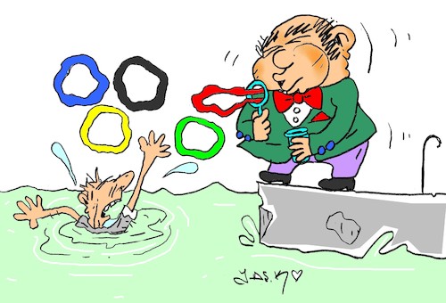 Cartoon: damn the olympics (medium) by yasar kemal turan tagged damn,the,olympics