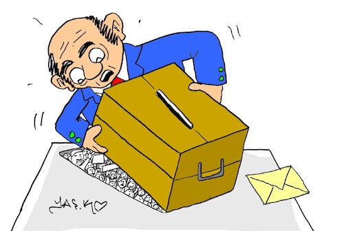 Cartoon: democratic right (medium) by yasar kemal turan tagged democratic,right