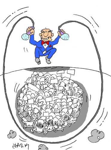 Cartoon: dexterity (medium) by yasar kemal turan tagged dexterity
