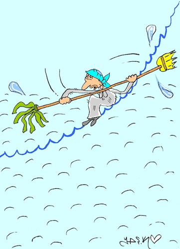 Cartoon: drift away (medium) by yasar kemal turan tagged drift,away