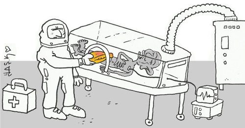 Cartoon: Ebola (medium) by yasar kemal turan tagged ebola