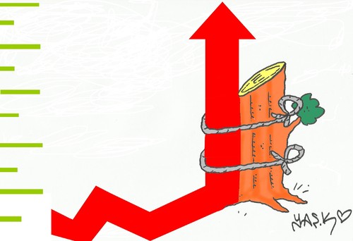 Cartoon: economic indicator (medium) by yasar kemal turan tagged indicator,economic