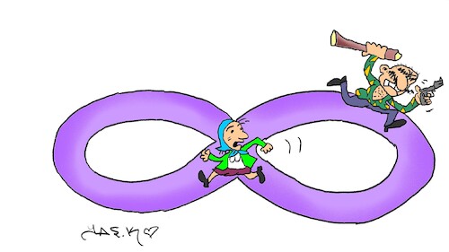 Cartoon: endless escape (medium) by yasar kemal turan tagged endless,escape