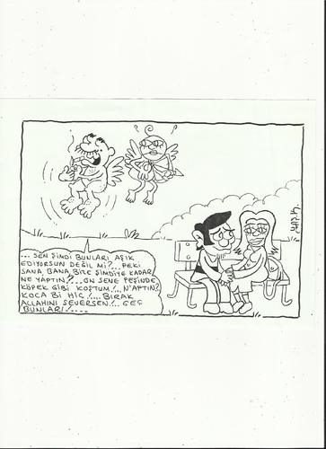 Cartoon: eros and eros (medium) by yasar kemal turan tagged and,eros