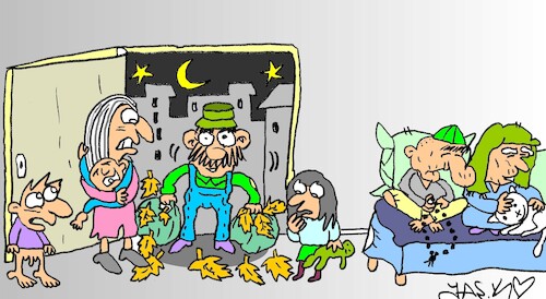 Cartoon: evening shopping (medium) by yasar kemal turan tagged evening,shopping