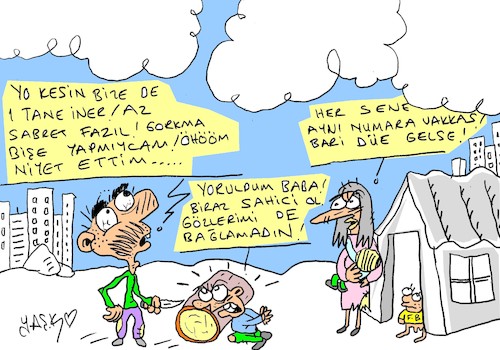 Cartoon: expect miracles (medium) by yasar kemal turan tagged expect,miracles