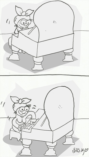 Cartoon: extract rice (medium) by yasar kemal turan tagged sacideabla,piano,love,rice,extract