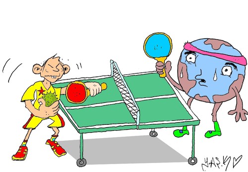 Cartoon: fatal match service (medium) by yasar kemal turan tagged fatal,match,service