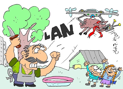 Cartoon: festival of sacrifices (medium) by yasar kemal turan tagged festival,of,sacrifices