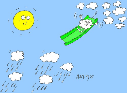 Cartoon: formation of rain (medium) by yasar kemal turan tagged formation,of,rain