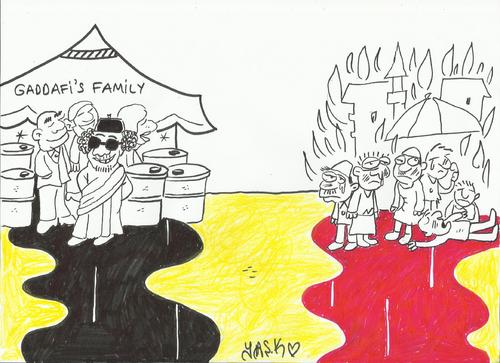 Cartoon: gaddafi (medium) by yasar kemal turan tagged gaddafi