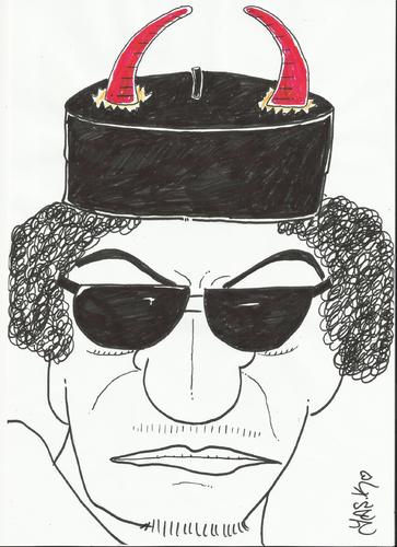Cartoon: gaddafi (medium) by yasar kemal turan tagged gaddafi
