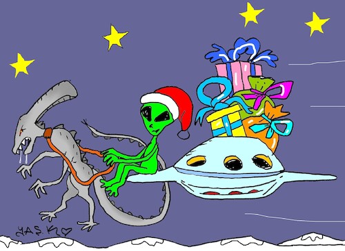 Cartoon: Galactic Guests (medium) by yasar kemal turan tagged galactic,guests