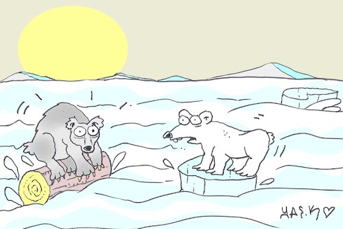 Cartoon: global warming (medium) by yasar kemal turan tagged global,warming