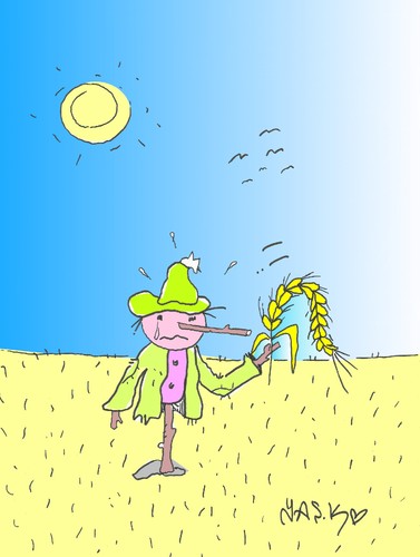 Cartoon: harvest (medium) by yasar kemal turan tagged harvest