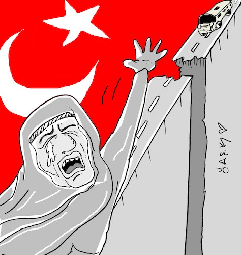 Cartoon: heart of mother (medium) by yasar kemal turan tagged heart,of,mother