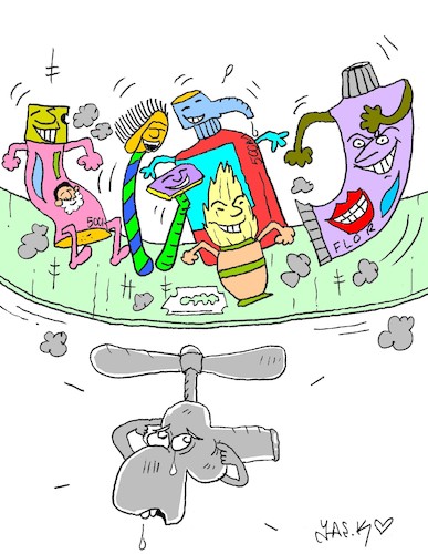 Cartoon: hubbub (medium) by yasar kemal turan tagged hubbub