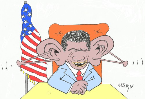 Cartoon: big ear (medium) by yasar kemal turan tagged ear,husband
