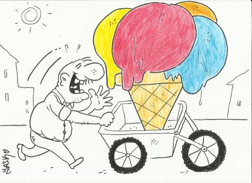 Cartoon: big dream (medium) by yasar kemal turan tagged hope,hot,cream,ice,love