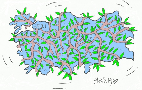 Cartoon: ivy-Gezi (medium) by yasar kemal turan tagged ivy