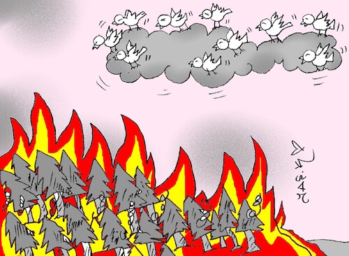 Cartoon: Izmir (medium) by yasar kemal turan tagged izmir