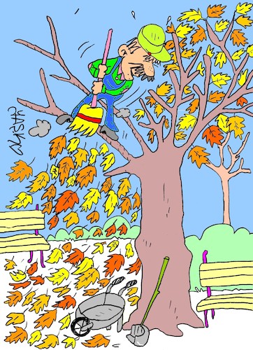 Cartoon: leaf love (medium) by yasar kemal turan tagged leaf,love