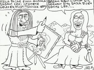 Cartoon: leonardo vinci (medium) by yasar kemal turan tagged vinci,leonardo