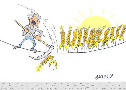 Cartoon: life difficult (medium) by yasar kemal turan tagged life,difficult