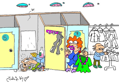 Cartoon: living space (medium) by yasar kemal turan tagged living,space