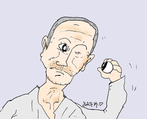 Cartoon: look at me (medium) by yasar kemal turan tagged look,at,me